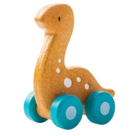 Каталка-игрушка PlanToys Dino Car – Diplo (5689) оранжевый/голубой