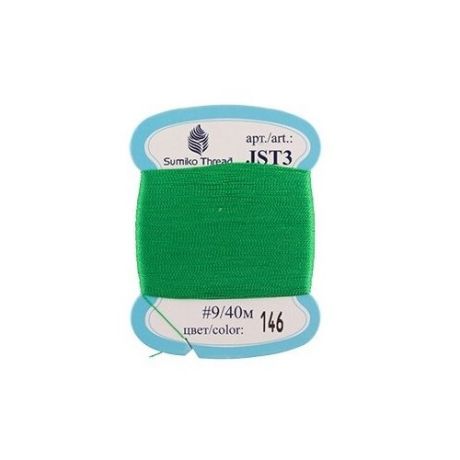Нитки для вышивания Sumiko Thread для вышивания JST3 #9 40 м №146 ярко-зеленый