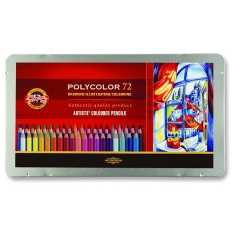 KOH-I-NOOR Карандаши цветные Polycolor, 72 цвета (3827072001PL)