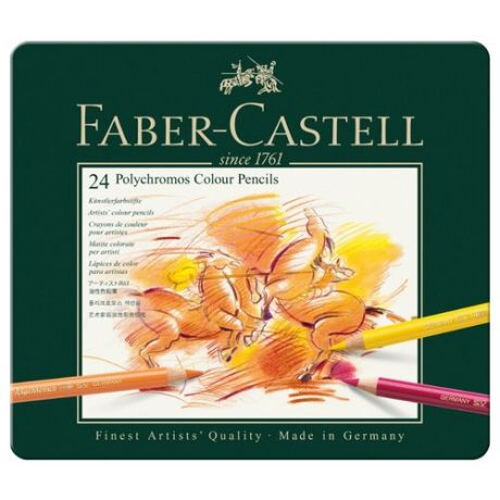 Faber-Castell Карандаши цветные Polychromos, 24 цвета (110024)