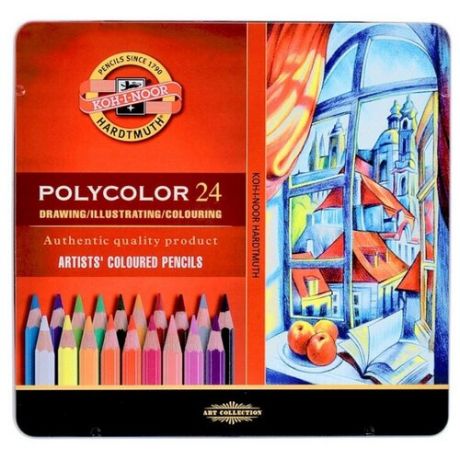 KOH-I-NOOR Карандаши цветные Polycolor, 24 цвета (3824024002PL)