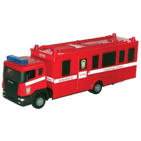 Пожарный автомобиль Autotime (Autogrand) Scania Command Unit пожарная (60592-02/48745) 1:48 красная