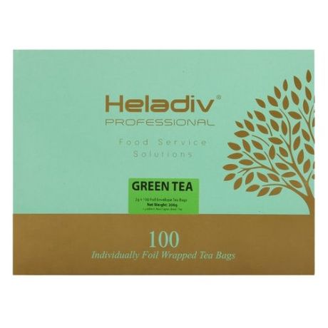 Чай зеленый Heladiv Professional в пакетиках, 100 шт.