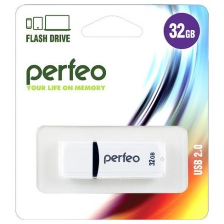 Флешка Perfeo C02 32GB white