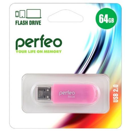 Флешка Perfeo C03 64GB pink