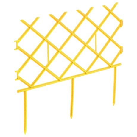 Забор декоративный Комплект-Агро Палисад, желтый, 3 х 0.19 м