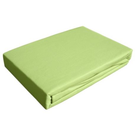 Простыня OLTEX трикотажная на резинке 160 х 200 см светло-зеленый