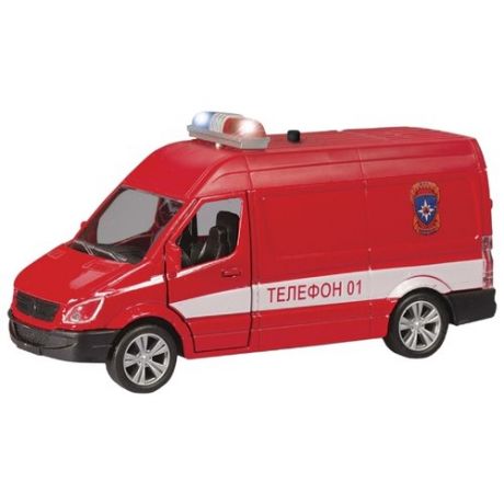 Микроавтобус Autotime (Autogrand) Germany Panel Van пожарная охрана (49551) 1:36 красный/белый