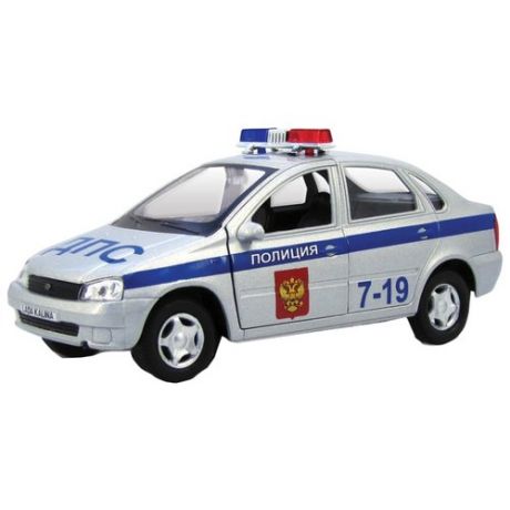 Легковой автомобиль Autotime (Autogrand) Lada Kalina полиция (11496) 1:34 11.5 см серебристый/синий