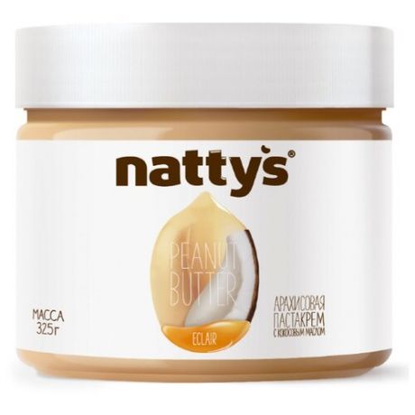 Nattys Паста арахисовая Eclair с кокосовым маслом и мёдом 325 г