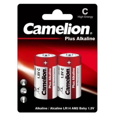 Батарейка Camelion Plus Alkaline C 2 шт блистер