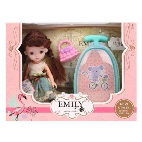 Кукла Наша игрушка Эмили с аксессуарами, 16 см, 640888