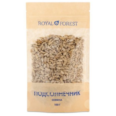 Семена подсолнечника ROYAL FOREST сырые очищенные 100 г