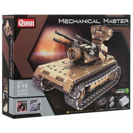 Электромеханический конструктор QiHui Mechanical Master 8012 Зенитный танк