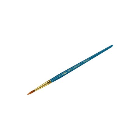 Кисть ГАММА Галерея синтетика №9, круглая, короткая ручка (302009) синий
