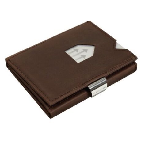 Бумажник Exentri Wallet EX 018, натуральная кожа nubuck brown