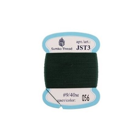 Нитки для вышивания Sumiko Thread для вышивания JST3 #9 40 м №056 т.зеленый