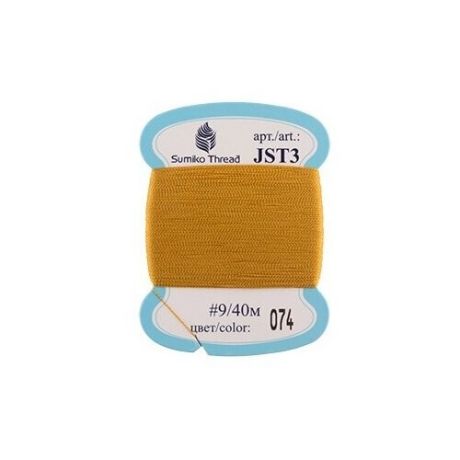 Нитки для вышивания Sumiko Thread для вышивания JST3 #9 40 м №074 золотой