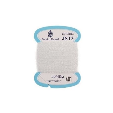 Нитки для вышивания Sumiko Thread для вышивания JST3 #9 40 м №401 белый