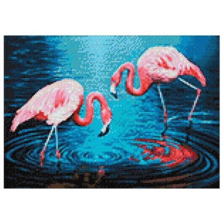 Гранни Набор алмазной вышивки Фламинго на озере (Ag 3442) 27х38 см