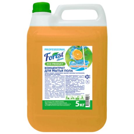 Forest Clean концентрат для мытья пола Сочный апельсин, щелочной 5 л