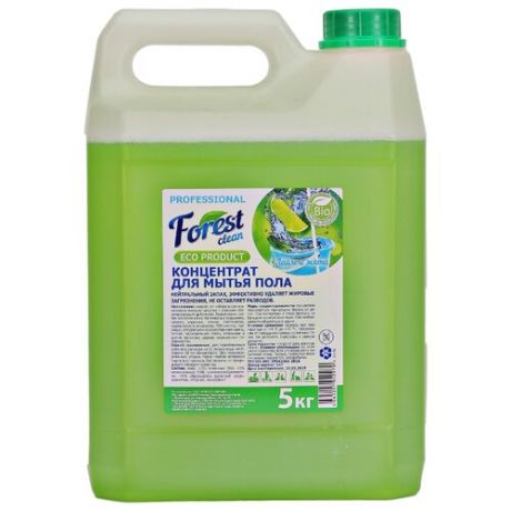 Forest Clean концентрат для мытья пола Лайм и мята, нейтральный запах 5 кг