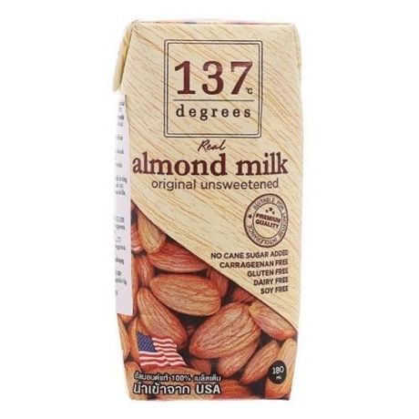 Миндальный напиток 137 Degrees Almond Milk Unsweetened 180 мл