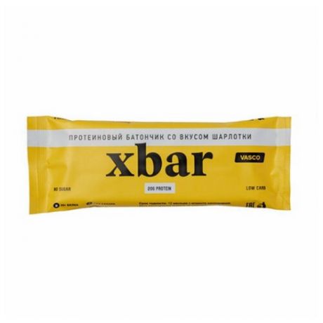 Протеиновый батончик VASCO Xbar со вкусом шарлотки, 60 г