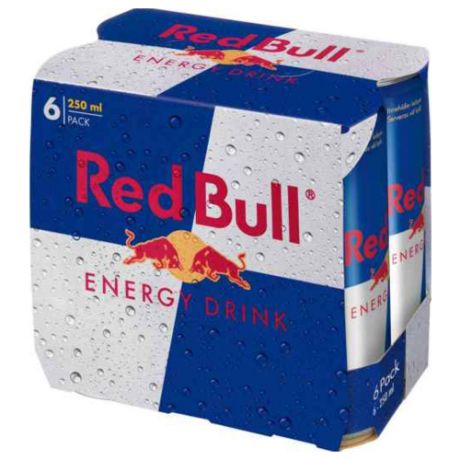 Энергетический напиток Red Bull, 0.25 л, 6 шт.