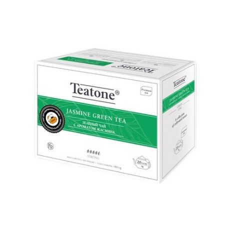 Чай зеленый Teatone Jasmine в пакетиках для чайника, 20 шт.