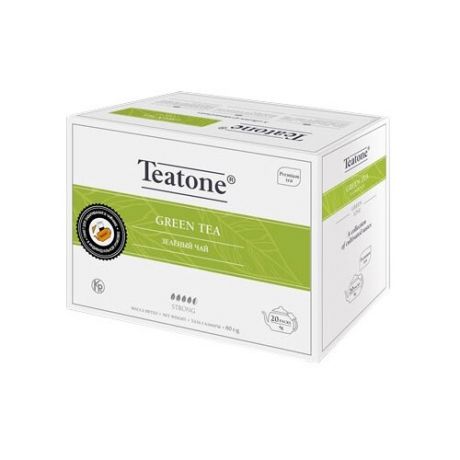 Чай зеленый Teatone в пакетиках для чайника, 20 шт.