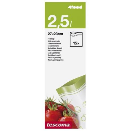 Пакеты для хранения продуктов Tescoma 4food 897028, 27 см х 23 см, 15 шт