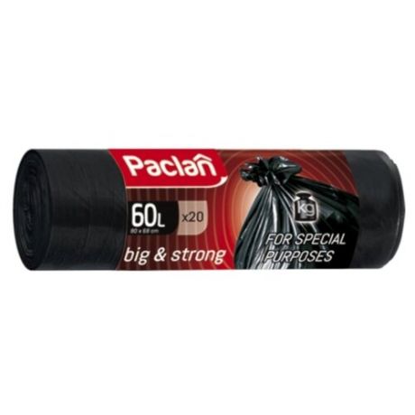 Мешки для мусора Paclan Big&Strong (132397) 60 л (20 шт.) черный