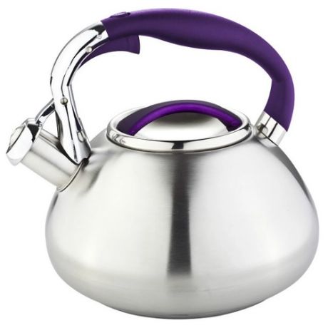 Zillinger Чайник со свистком ZL-5008-30 3 л серебристый/фиолетовый