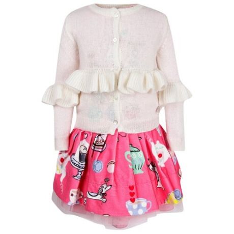 Комплект одежды Simonetta размер 98, кремовый/розовый