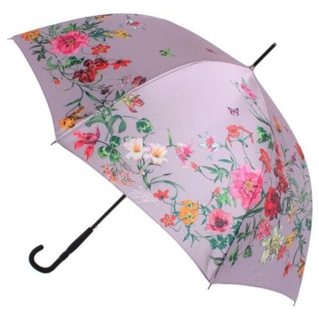 Зонт-трость полуавтомат FLIORAJ 050219 FJ лиловый/цветы