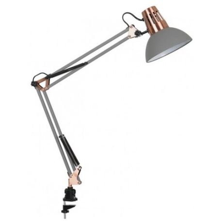 Настольная лампа на струбцине Eurosvet Worker 01021/1 серый, 40 Вт