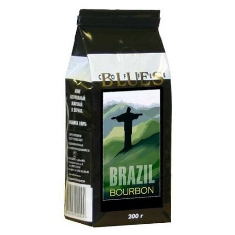 Кофе в зернах Блюз Бразилия Бурбон, арабика, 200 г