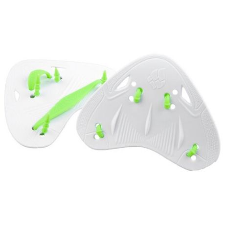 Лопатки для плавания MAD WAVE Finger Pro White/Green one size