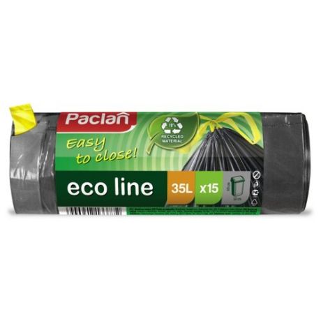 Мешки для мусора Paclan 35 л (15 шт.) черный