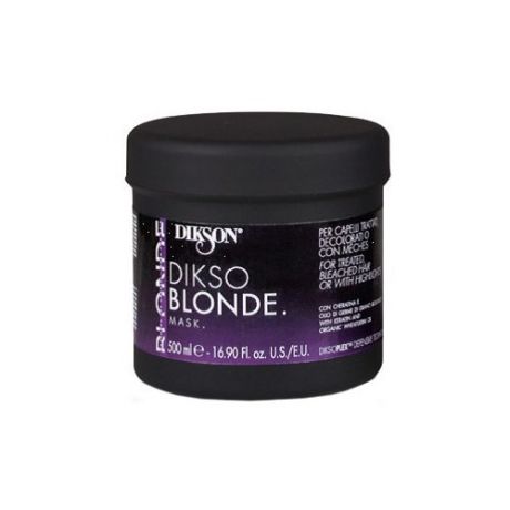 Dikson Dikso Blonde Маска для обработанных, обесцвеченных и мелированных волос с кератином и маслом зародышей пшеницы, 500 мл