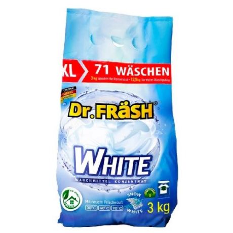 Стиральный порошок Dr. Frash White 3 кг пластиковый пакет
