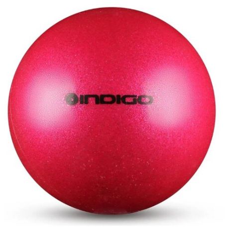 Мяч для художественной гимнастики Indigo IN118 розовый с блестками