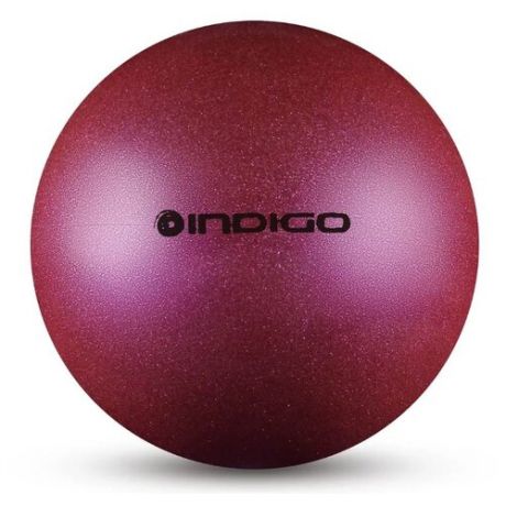 Мяч для художественной гимнастики Indigo IN118 фиолетовый с блестками