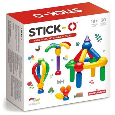 Магнитный конструктор Magformers Stick-O 901003 Basic 30 Set