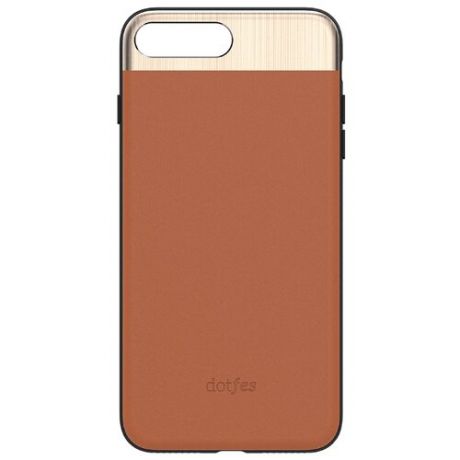 Чехол Dotfes G03 Aluminium Alloy Nappa leather Case для Apple iPhone 7 Plus/iPhone 8 Plus коричневый