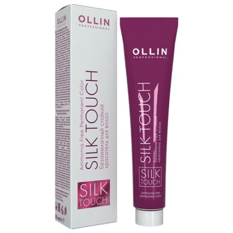 OLLIN Professional Silk Touch стойкий краситель для волос безаммиачный, 60 мл, 4/1 шатен пепельный