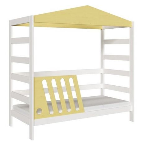 Кровать детская Domus Mia Nature Beta, размер (ДхШ): 185.6х92 см, спальное место (ДхШ): 180х80 см, каркас: массив дерева, цвет: желтый