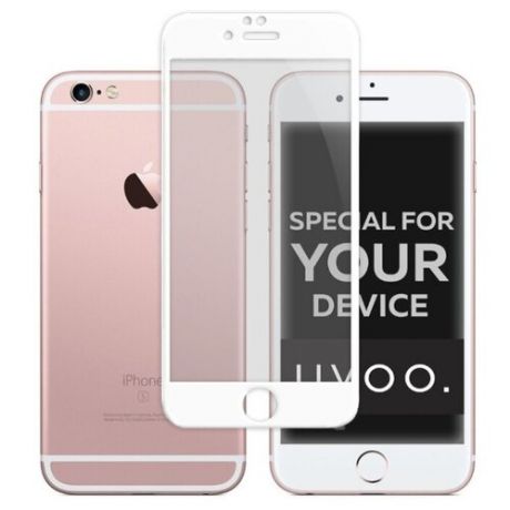 Защитное стекло UVOO Full Screen для Apple iPhone 6/iPhone 6S белый/прозрачный