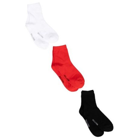 Носки Gulliver Baby комплект 3 пары размер 22-24, белый/красный/черный